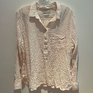 J.Crew baby pink and white checked popover Size 16